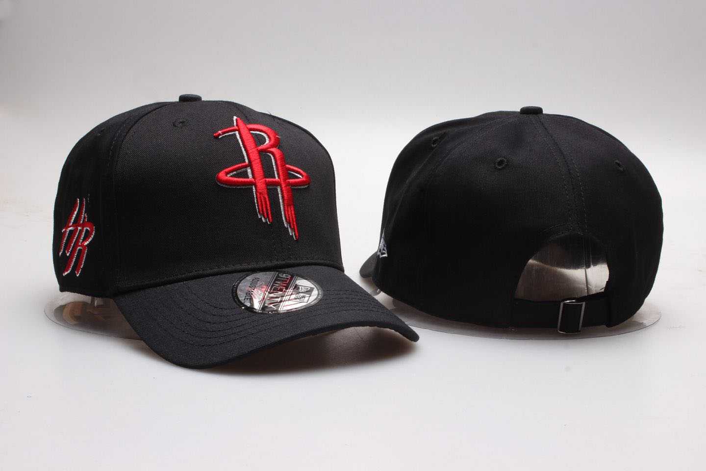 Rockets Fresh Logo Black Peaked Adjustable Hat YPMY